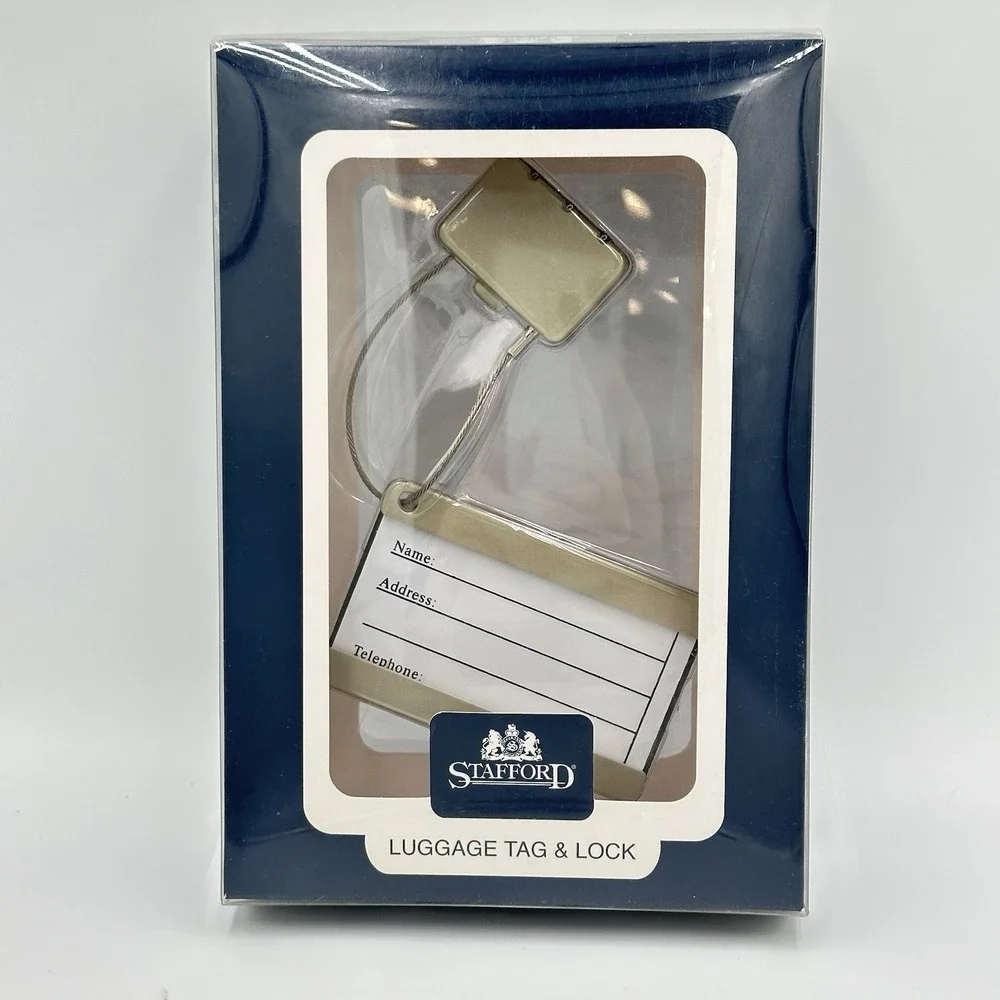 Stafford Luggage Tag & Lock Set Travel Accessory New Sealed